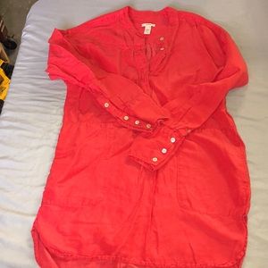 JCREW tunic button up blouse